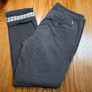 Eddie Bauer Pants Women's 12 (36X30) Legend Wash Flannel Lined Boyfriend Gray